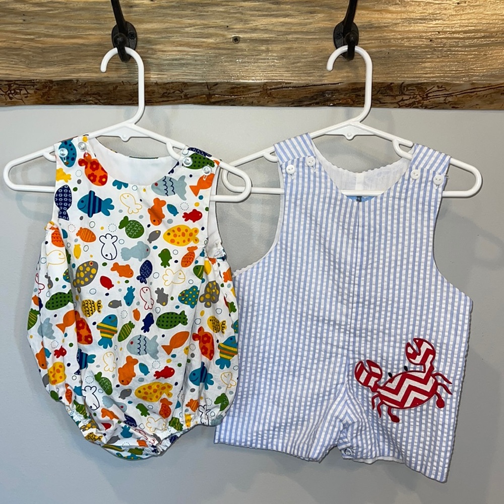 6 month baby boy onesie & jon jon lot